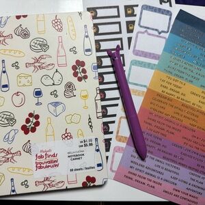 🧚🏻‍♀️ Bundle Notebook with Colorful Stickers and 2 Color Bunny Pen